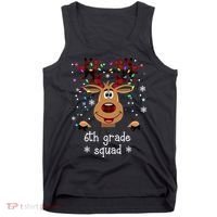 6th Grade Squad Reindeer Christmas Tank Top thumb 0