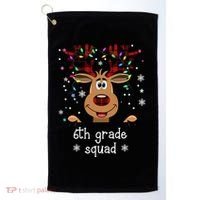 6th Grade Squad Reindeer Christmas Golf Towel thumb 0
