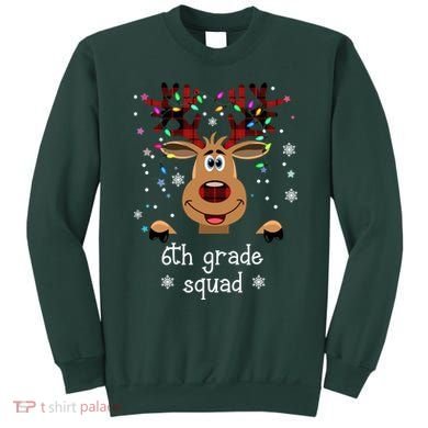6th Grade Squad Reindeer Christmas Sweatshirt