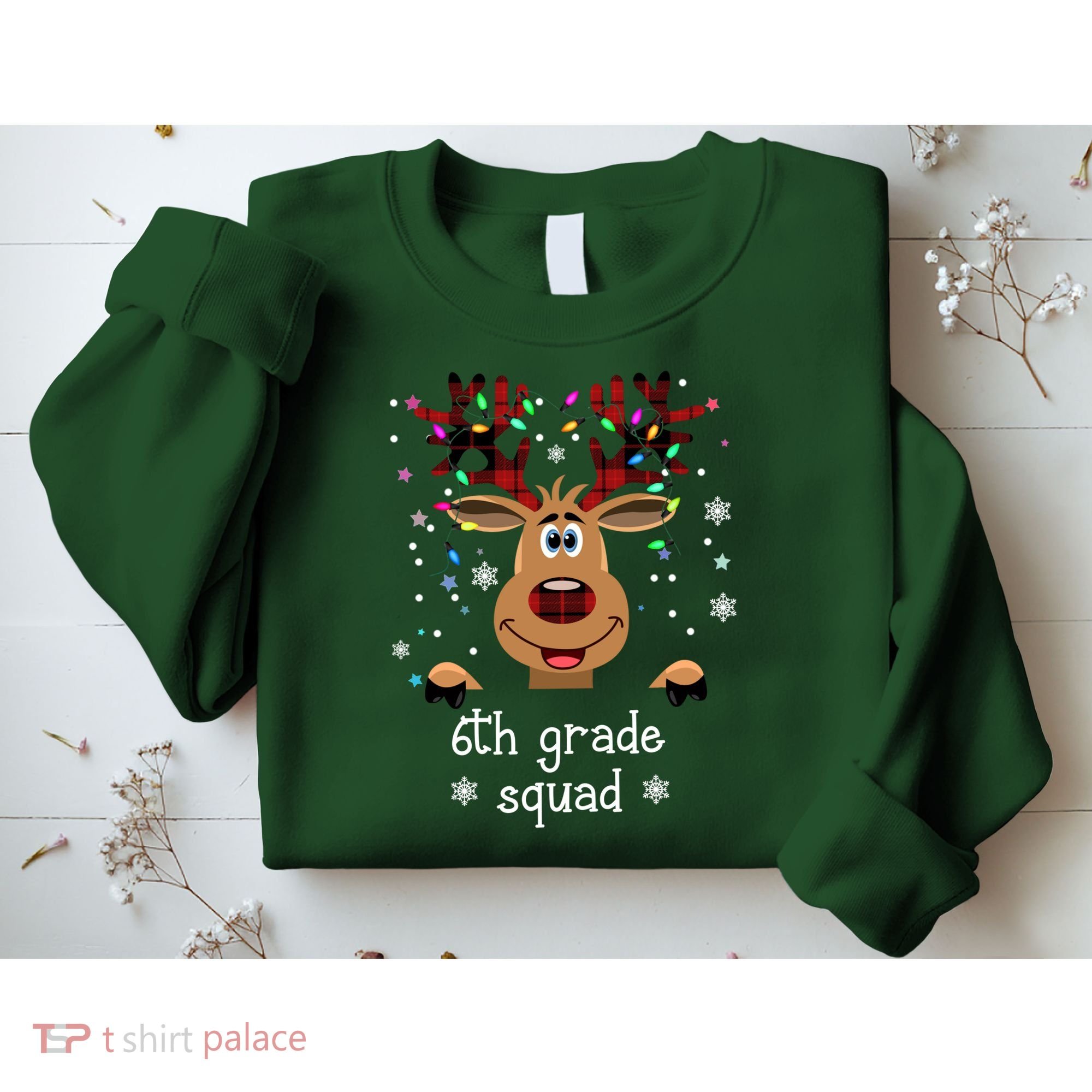 6th Grade Squad Reindeer Christmas Sweatshirt
