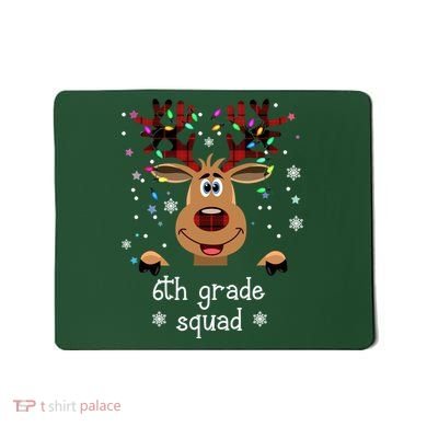 6th Grade Squad Reindeer Christmas Mousepad
