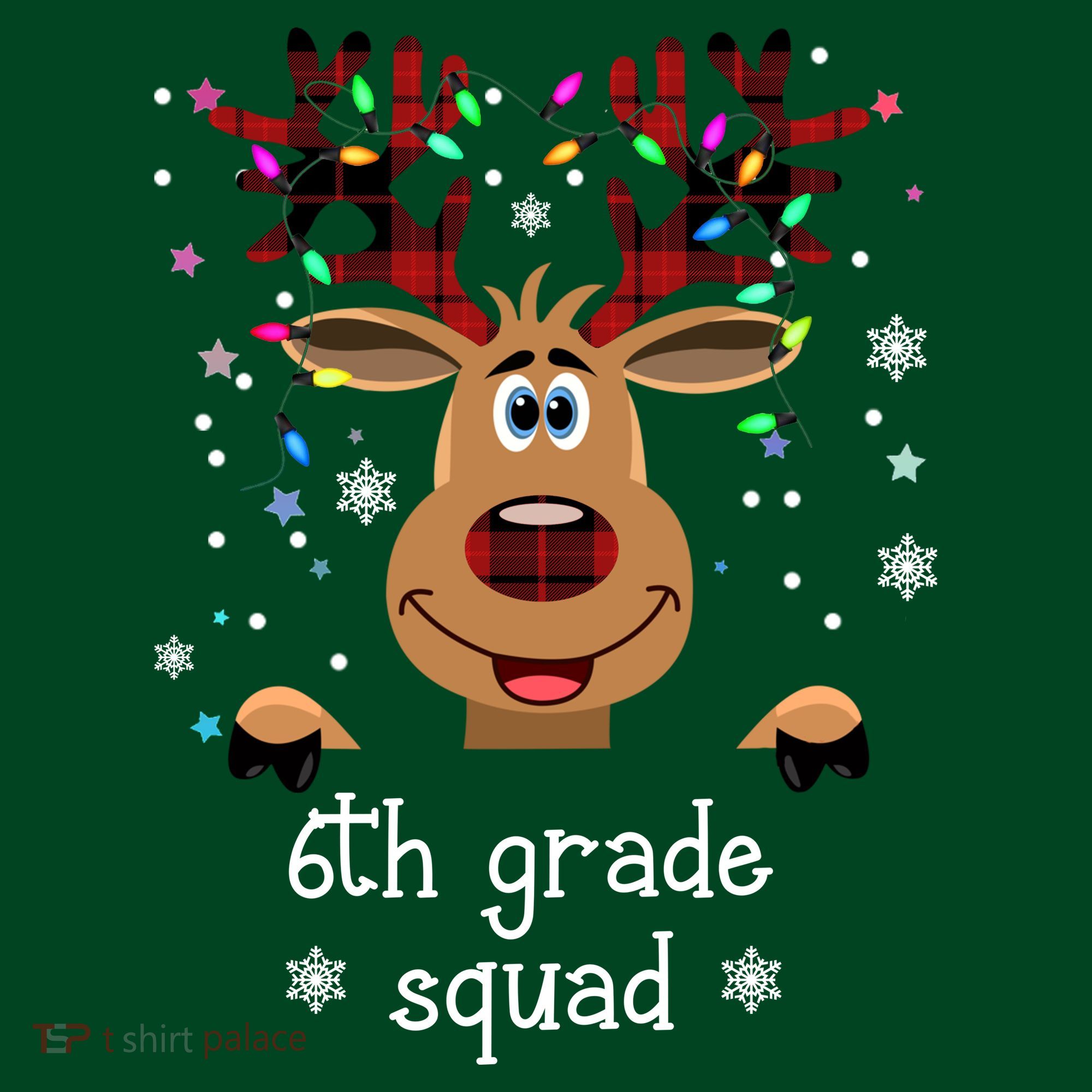 6th Grade Squad Reindeer Christmas Visor