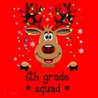 6th Grade Squad Reindeer Christmas Santa Hat thumb 1