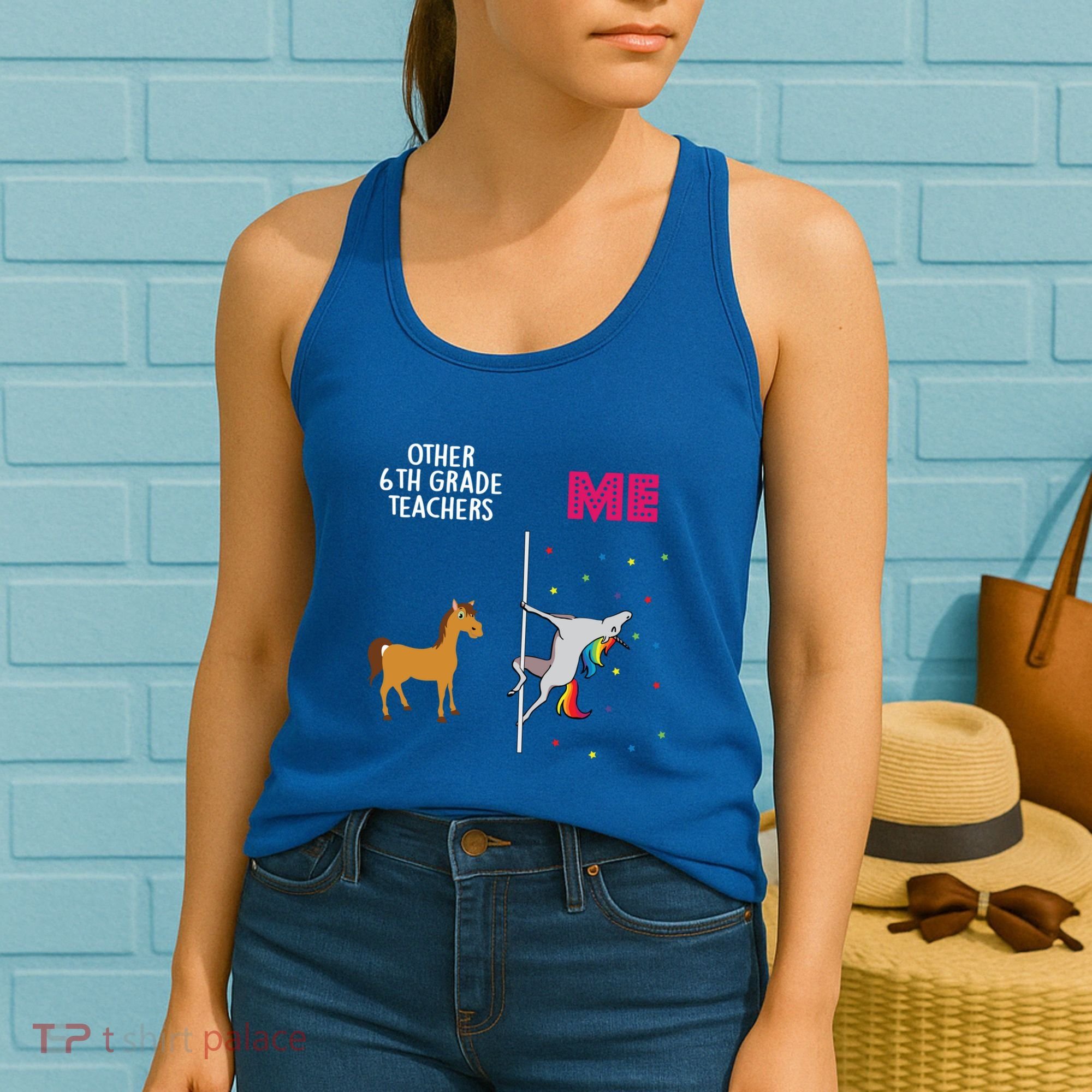 6Th Grade Teacher Unicorn Others You Cute Gift Women's Tank Top