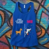 6Th Grade Teacher Unicorn Others You Cute Gift Women's Tank Top thumb 3