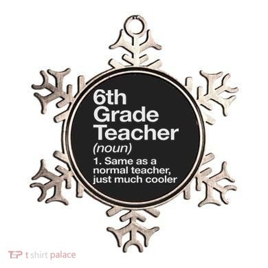 6th Grade Teacher Definition Funny Back To School First Day Ornament