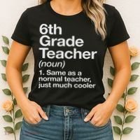 6th Grade Teacher Definition Funny Back To School First Day Women's T-Shirt thumb 2