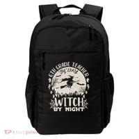 6Th Grade Teacher By Day Witch By Night Funny Halloween Cute Gift Backpack thumb 0
