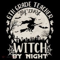 6Th Grade Teacher By Day Witch By Night Funny Halloween Cute Gift Coffee Mug thumb 5
