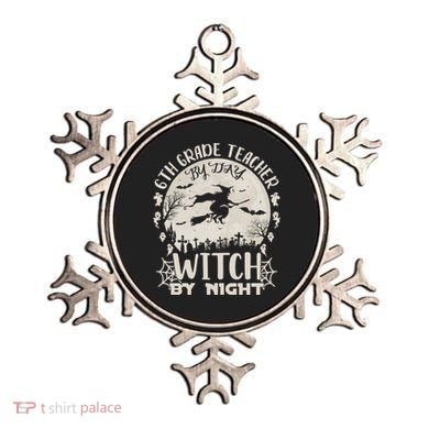 6Th Grade Teacher By Day Witch By Night Funny Halloween Cute Gift Ornament