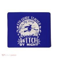 6Th Grade Teacher By Day Witch By Night Funny Halloween Cute Gift Mousepad thumb 0