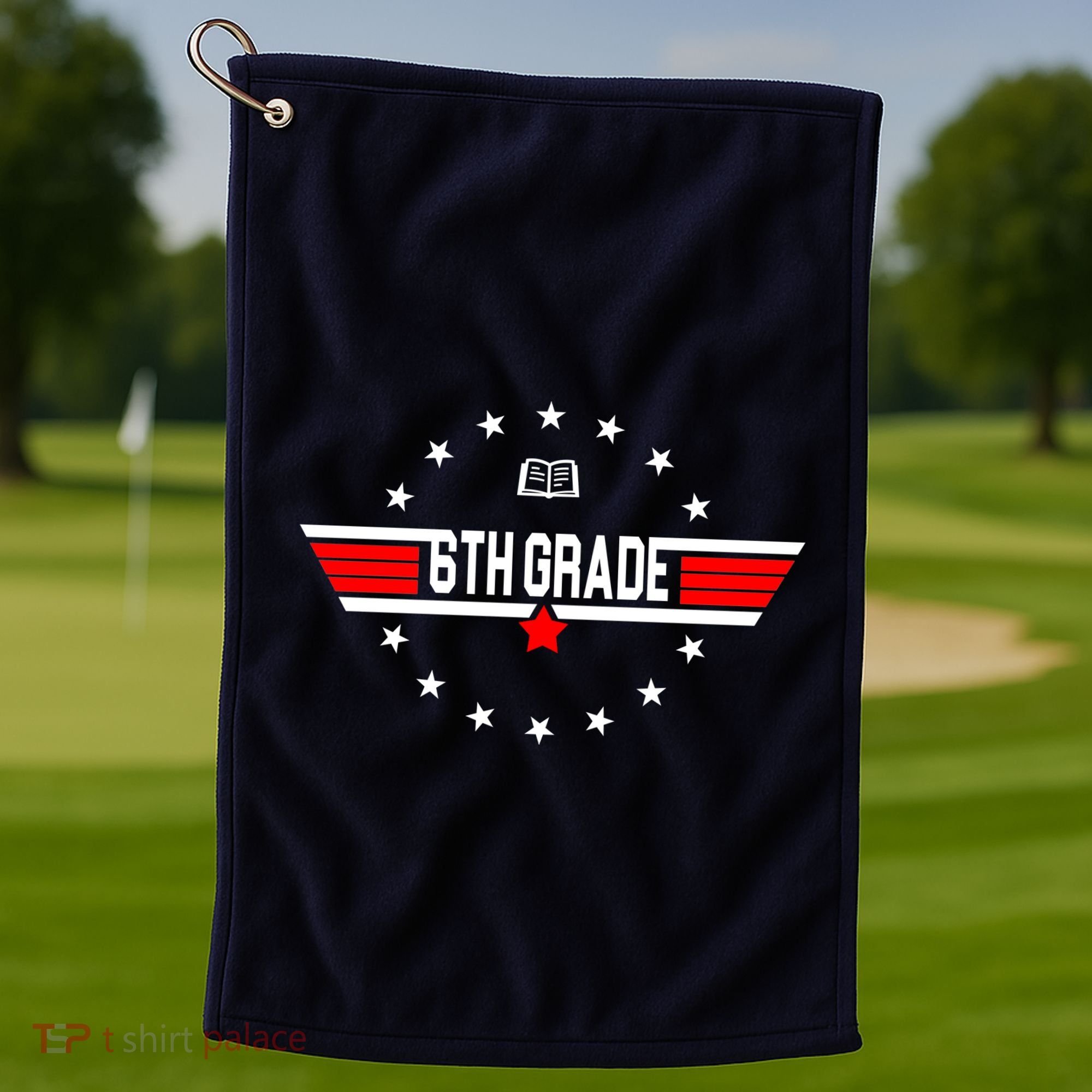 6th Grade Top Gun Pilot Back To School Golf Towel