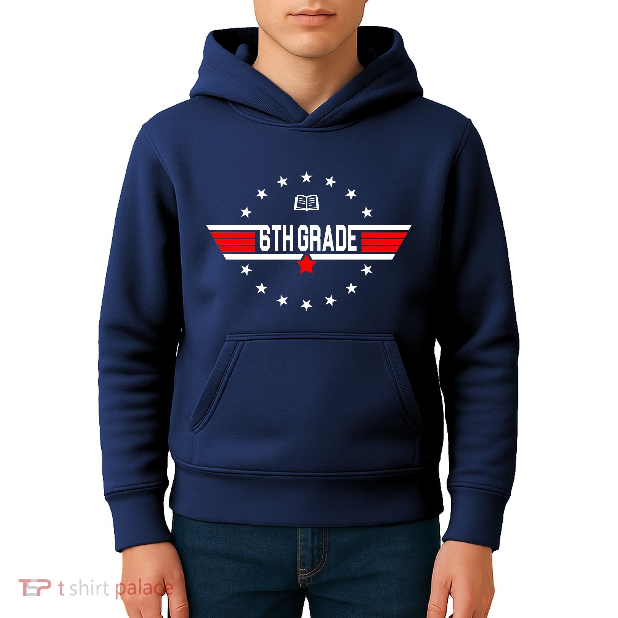 6th Grade Top Gun Pilot Back To School Kids Hoodie