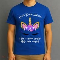 6Th Grade Unicorn Sixth Grade Teacher Funny Gift T-Shirt thumb 3
