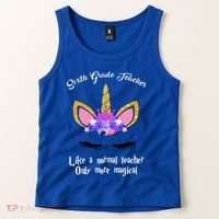 6Th Grade Unicorn Sixth Grade Teacher Funny Gift Tank Top thumb 2