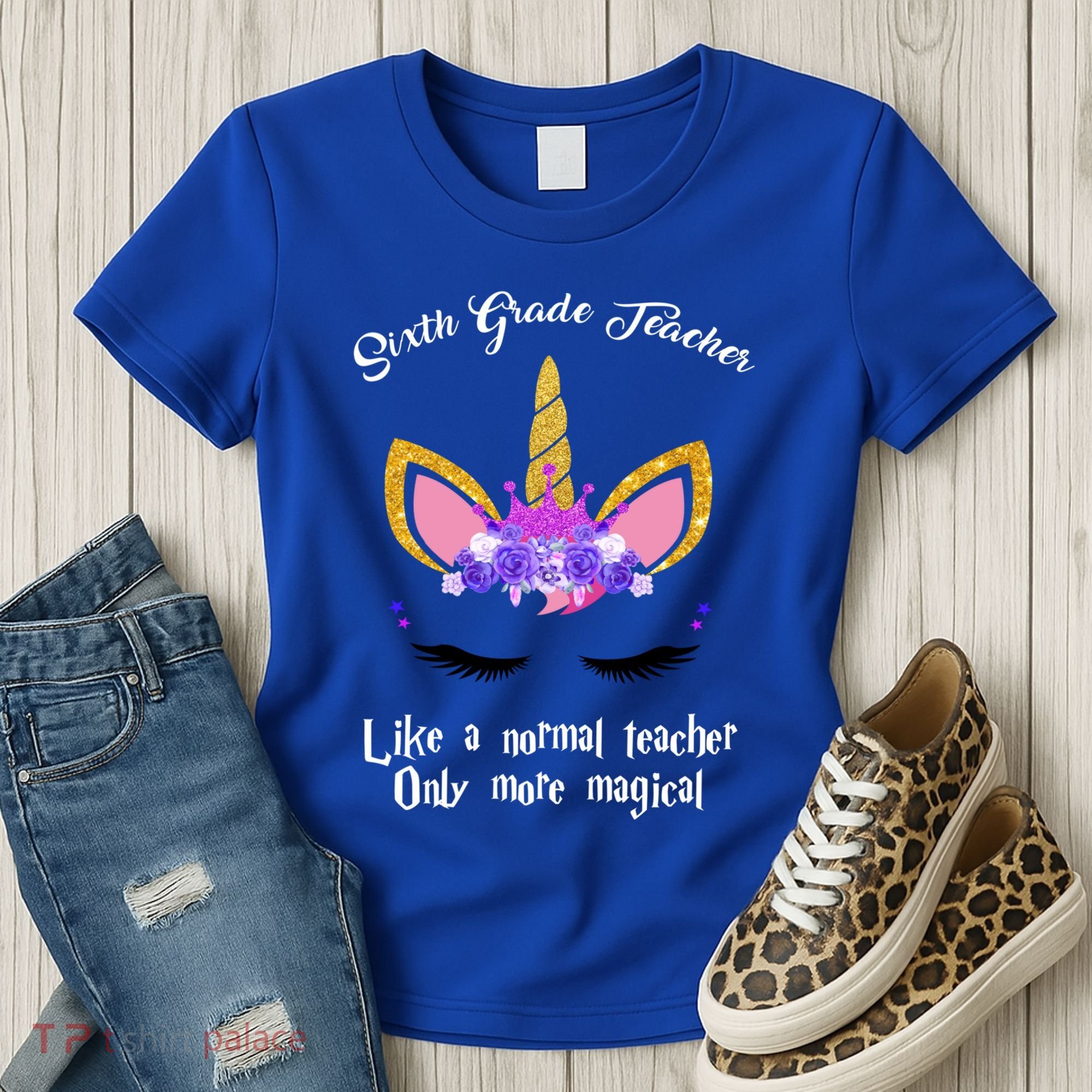 6Th Grade Unicorn Sixth Grade Teacher Funny Gift Women's T-Shirt