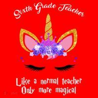 6Th Grade Unicorn Sixth Grade Teacher Funny Gift Santa Hat thumb 1