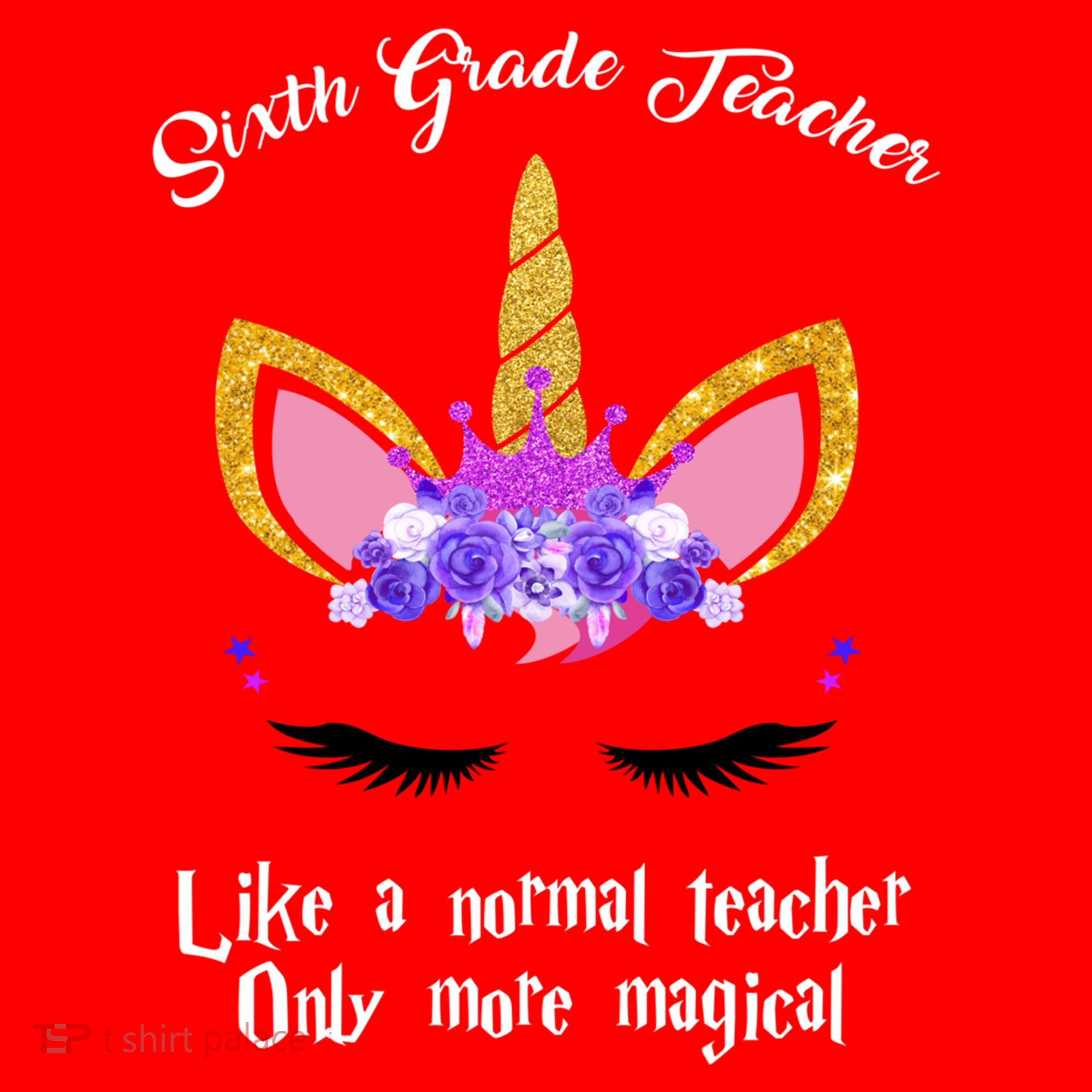 6Th Grade Unicorn Sixth Grade Teacher Funny Gift Santa Hat