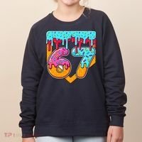 67 Ice Cream Drip Home Plate Baseball Six Seven Women's Sweatshirt thumb 0