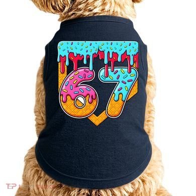 67 Ice Cream Drip Home Plate Baseball Six Seven Doggie Tank