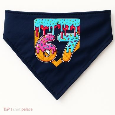 67 Ice Cream Drip Home Plate Baseball Six Seven USA-Made Doggie Bandana