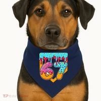 67 Ice Cream Drip Home Plate Baseball Six Seven USA-Made Doggie Bandana thumb 1