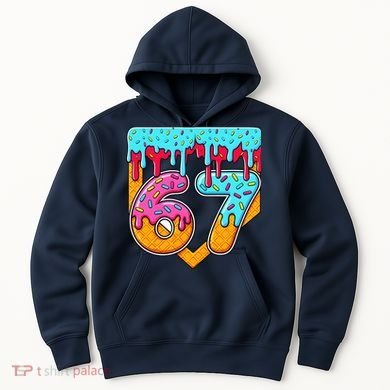 67 Ice Cream Drip Home Plate Baseball Six Seven Hoodie