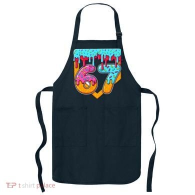 67 Ice Cream Drip Home Plate Baseball Six Seven Apron