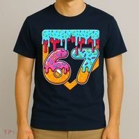 67 Ice Cream Drip Home Plate Baseball Six Seven T-Shirt thumb 3
