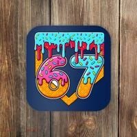 67 Ice Cream Drip Home Plate Baseball Six Seven Coaster thumb 0
