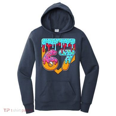 67 Ice Cream Drip Home Plate Baseball Six Seven Women's Hoodie
