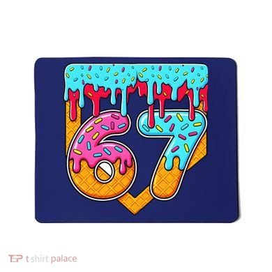 67 Ice Cream Drip Home Plate Baseball Six Seven Mousepad