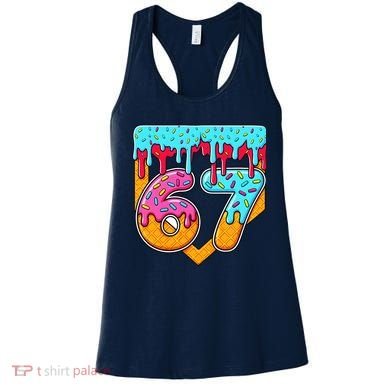 67 Ice Cream Drip Home Plate Baseball Six Seven Women's Tank Top