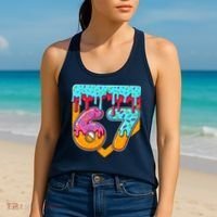 67 Ice Cream Drip Home Plate Baseball Six Seven Women's Tank Top thumb 2