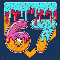 67 Ice Cream Drip Home Plate Baseball Six Seven Baby Bodysuit thumb 2