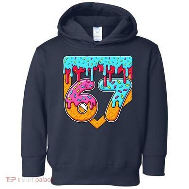67 Ice Cream Drip Home Plate Baseball Six Seven Toddler Hoodie
