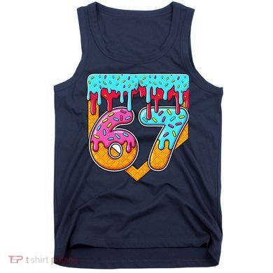 67 Ice Cream Drip Home Plate Baseball Six Seven Tank Top