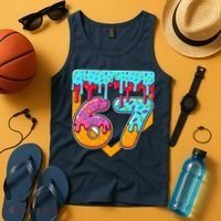 67 Ice Cream Drip Home Plate Baseball Six Seven Tank Top thumb 4