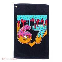 67 Ice Cream Drip Home Plate Baseball Six Seven Golf Towel thumb 0
