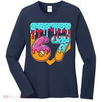 67 Ice Cream Drip Home Plate Baseball Six Seven Women's Long Sleeve Shirt thumb 0