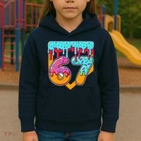 67 Ice Cream Drip Home Plate Baseball Six Seven Kids Hoodie thumb 3