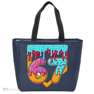 67 Ice Cream Drip Home Plate Baseball Six Seven Tote Bag