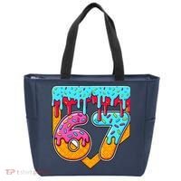 67 Ice Cream Drip Home Plate Baseball Six Seven Tote Bag thumb 0