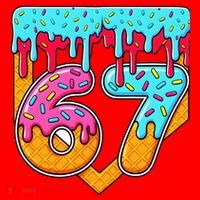 67 Ice Cream Drip Home Plate Baseball Six Seven Santa Hat thumb 1