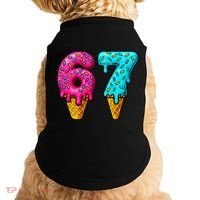 67 Ice Cream Cone Drip Number Sports 6-7 Meme Doggie Tank thumb 0