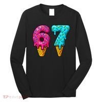 67 Ice Cream Cone Drip Number Sports 6-7 Meme Long Sleeve Shirt thumb 0