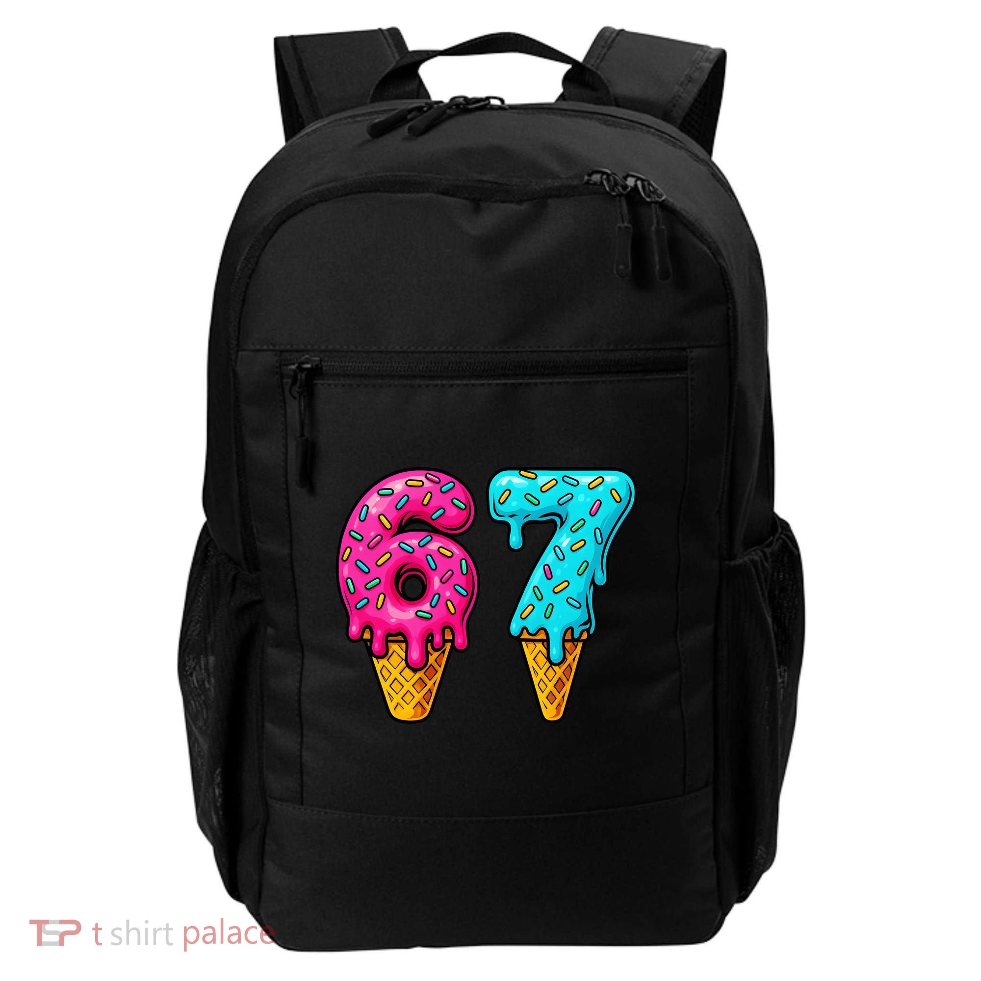 67 Ice Cream Cone Drip Number Sports 6-7 Meme Backpack