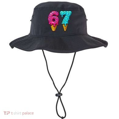 67 Ice Cream Cone Drip Number Sports 6-7 Meme Bucket Hat