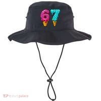 67 Ice Cream Cone Drip Number Sports 6-7 Meme Bucket Hat thumb 0