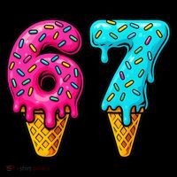 67 Ice Cream Cone Drip Number Sports 6-7 Meme Coffee Mug thumb 5